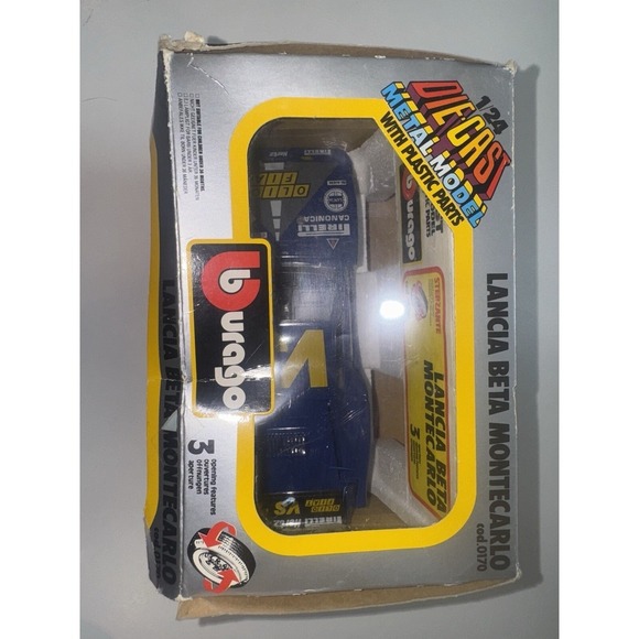 Vintage Burago 1:24 Lancia Beta Montecarlo 0170 Metal Diecast (18/2/1983) #40 - Picture 2 of 16